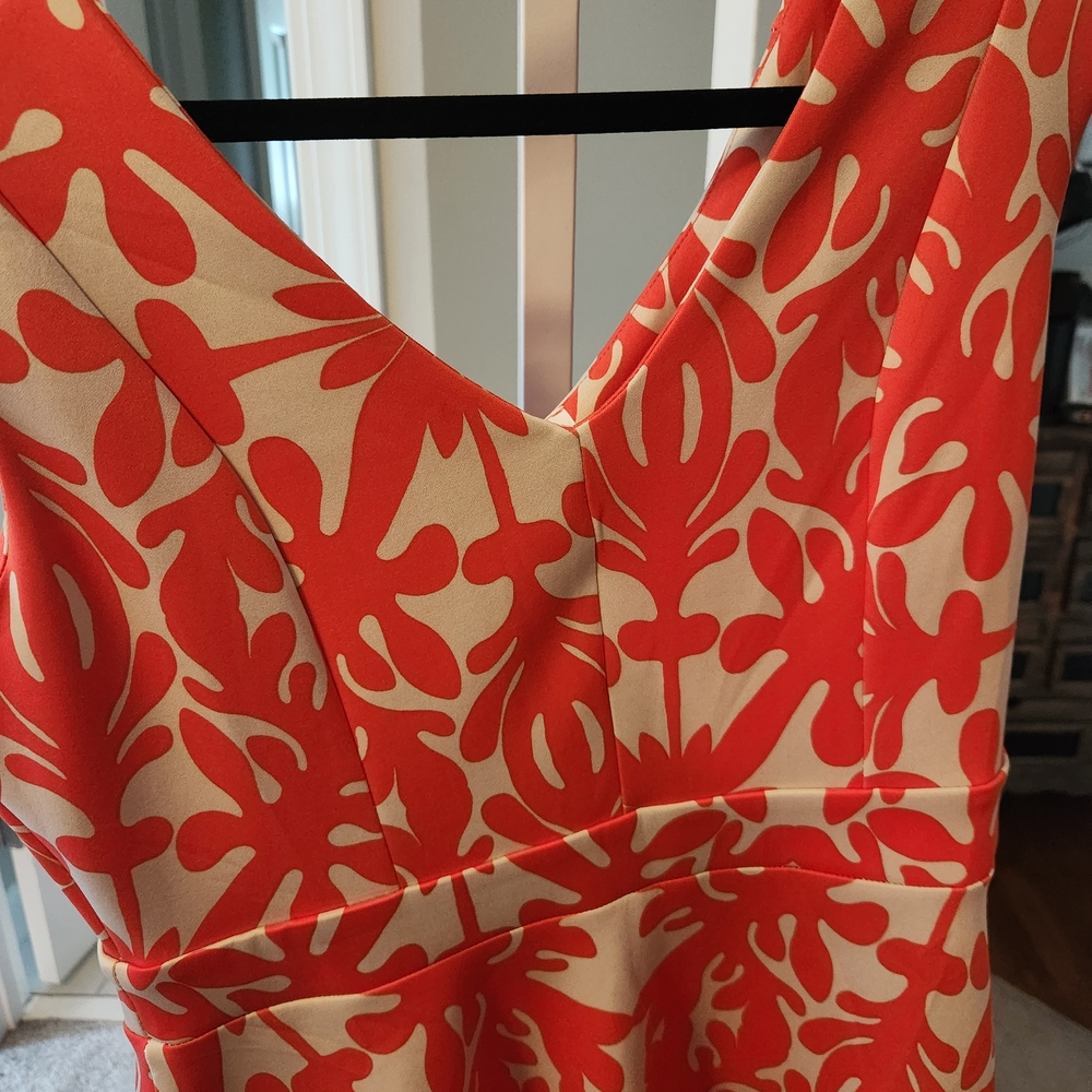 Pink Owl Vibrant Orange Sleeveless Dress Size Large - Picture 5 of 8